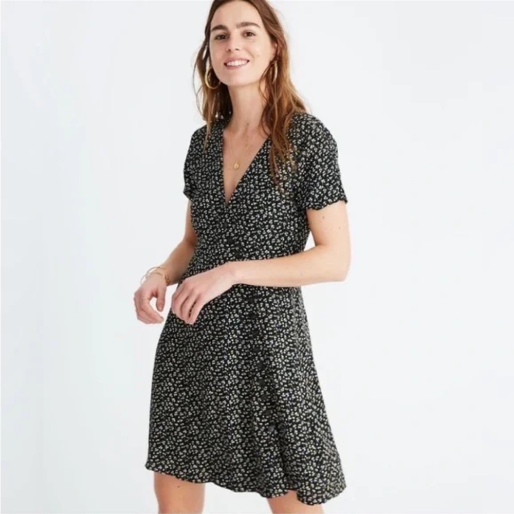 Madewell Floral Print Button Dress